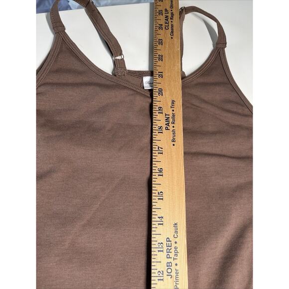 Brown Sleeveless Mini Dress with built in bodysuit with shorts - Picture 15 of 15